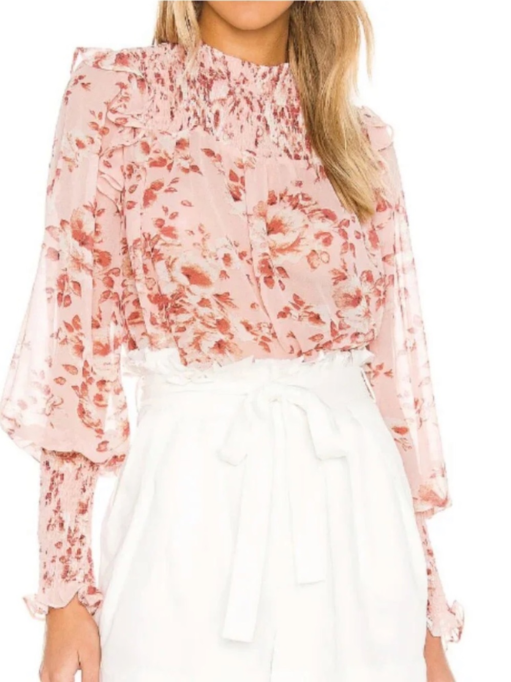 BARDOT Remi Blouse in Floral Peach